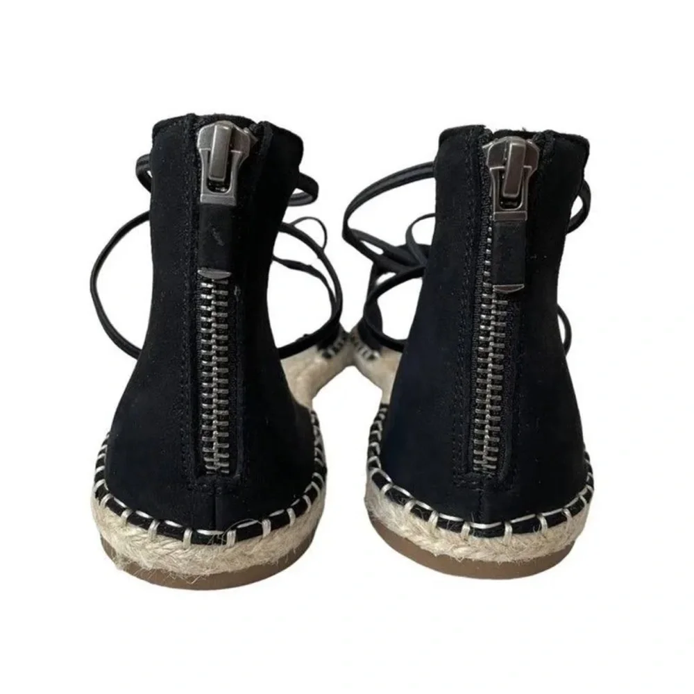 Eileen Fischer NWT Lee Flat Espadrille in Black Suede with back zipper. - Picture 7 of 11
